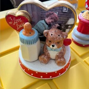 Heart-Shaped 'I Love Lucy' Ceramic Salt and Pepper Shakers